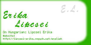 erika lipcsei business card